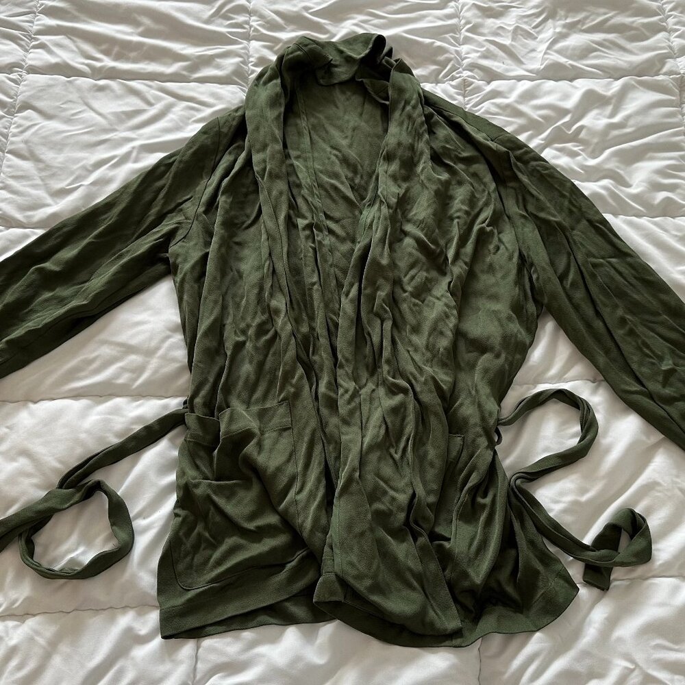 AMERICAN VINTAGE GREEN BELTED CARDIGAN – XS/S – 100% VISCOSE